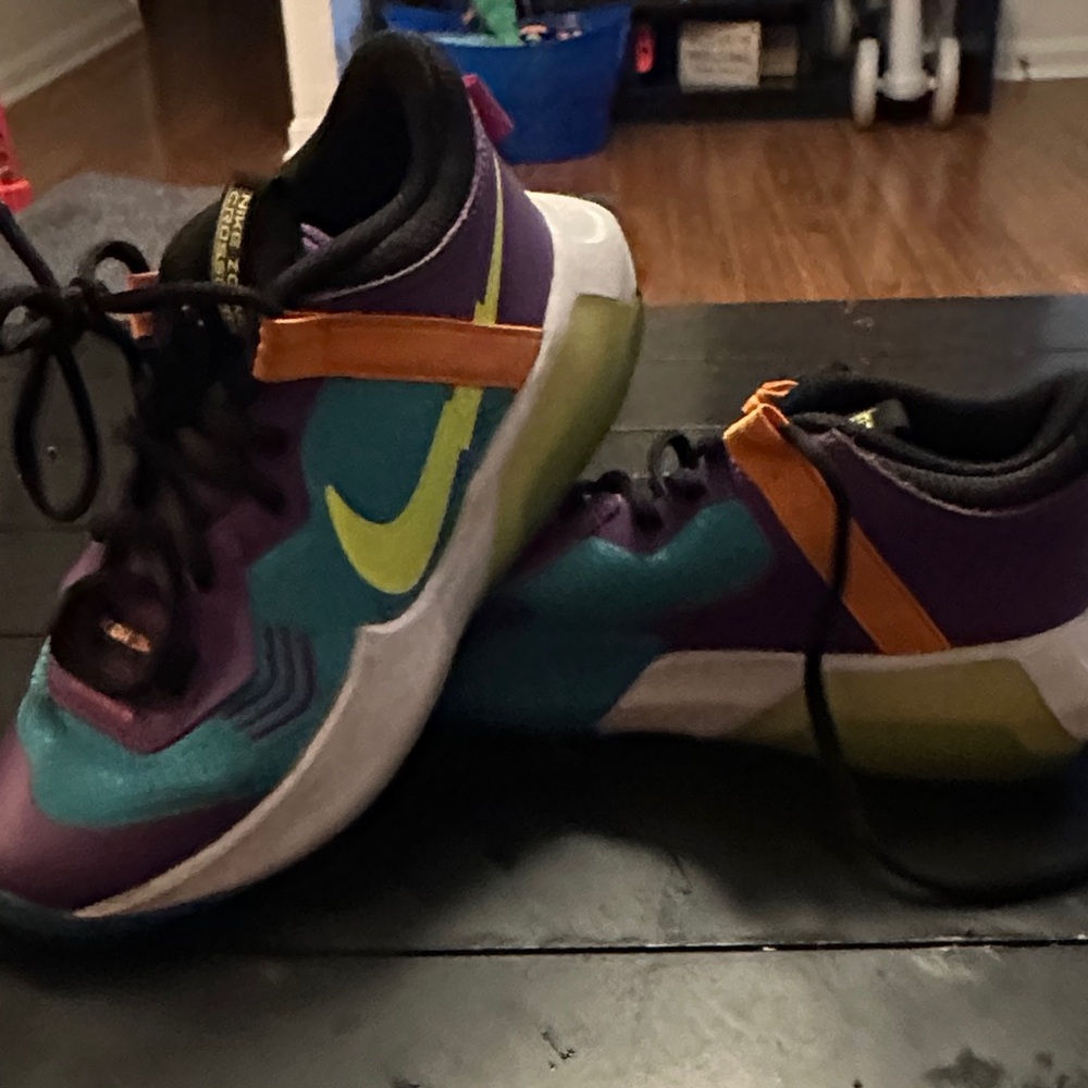 Nike Kids Sneakers in Purple, Teal, and Orange